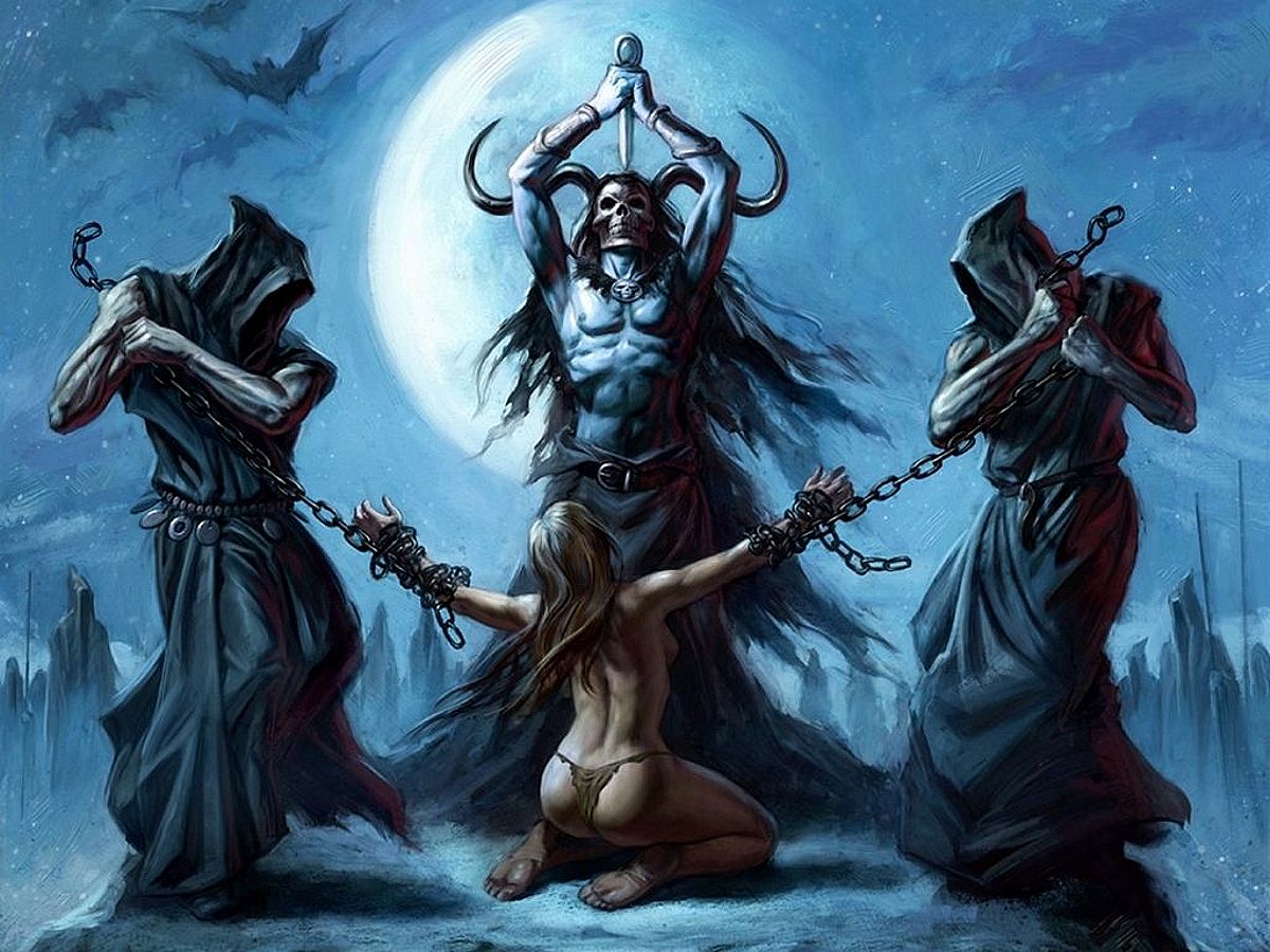 черный магический ритуал заклания девственницы, магия фэнтези картинка