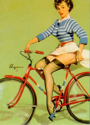 10 девушки пин-ап, пин-ап с девушкой на велосипеде с оголенными бедрами