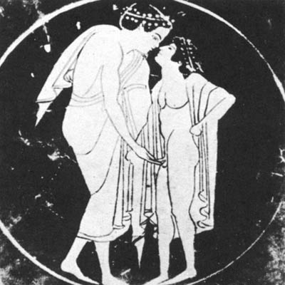 Изображение на античной греческой вазе