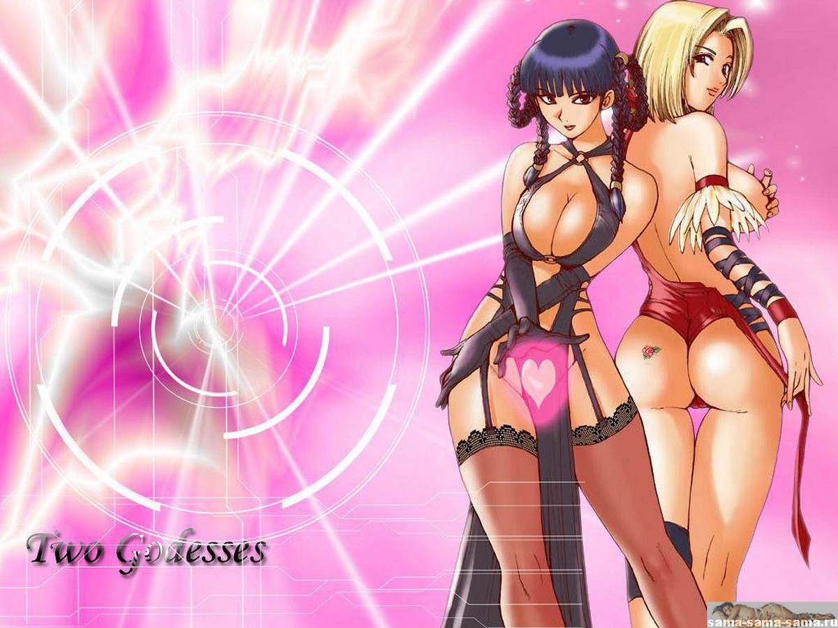 две почти голых девушки аниме в сексуальном белье, аниме фон для рабочего стола  35  