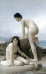 две голых девушки на пляже рисунок ню 0203