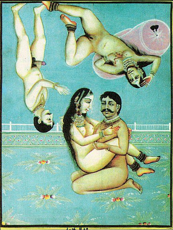 индийская секс миниатюра. картинка художественной эротики, ню, живопись