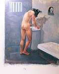 рисунок женщины с животным 0328
