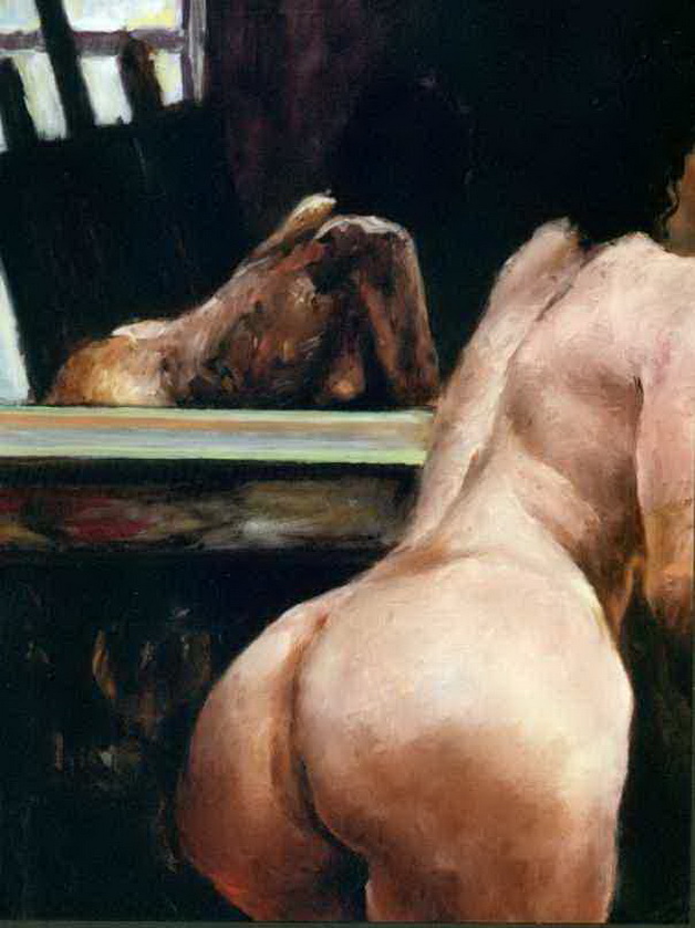 Зеркало, живопись голые женщины и животные