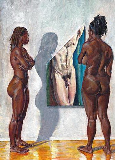 Зависть, живопись голые женщины и животные