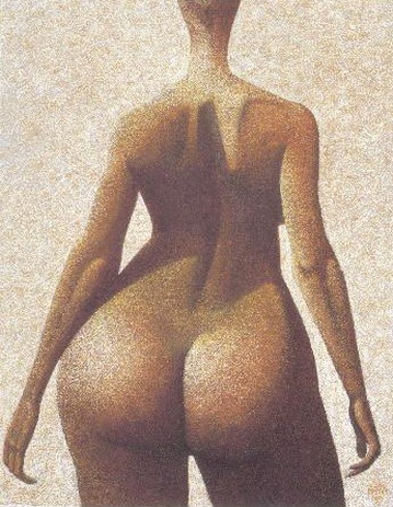 Толстопопик, живопись голые женщины и животные