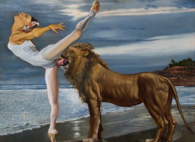 Женщина со львом, женщины и животные в живописи