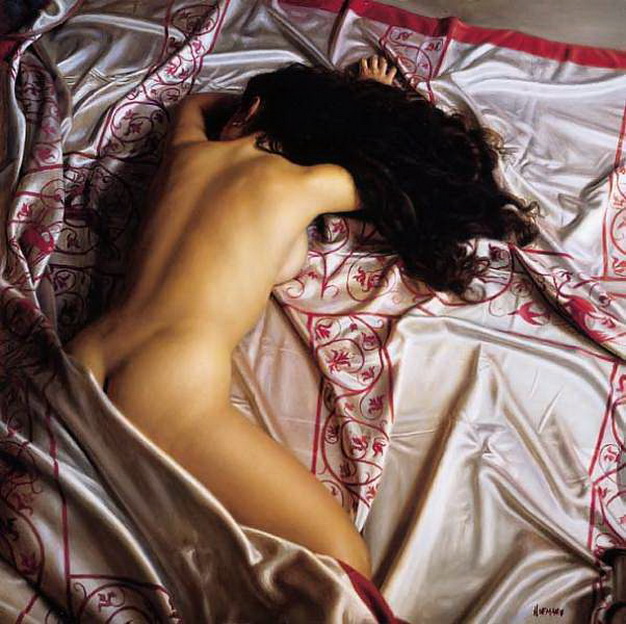 Шелковая попка, произведение изобразительного искусства с эротикой и сексом