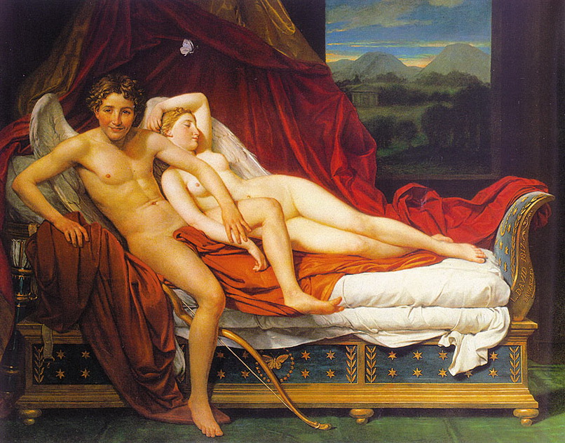 Секс с ангелом, эротический рисунок