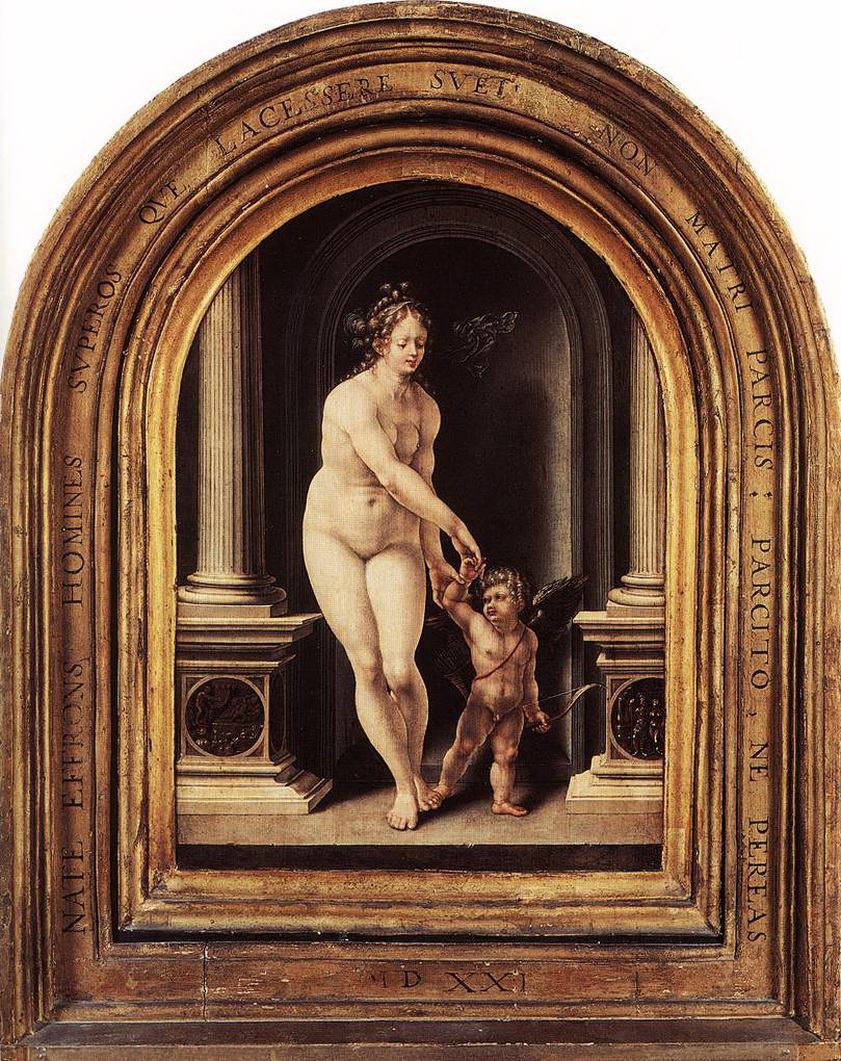 Грация и Амур, эротический рисунок