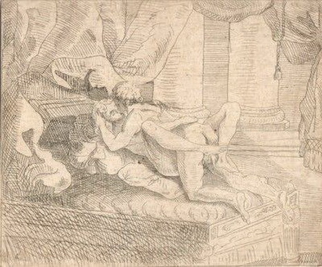 римский акт, гравюра секса в классической позе, рисунок секса 
