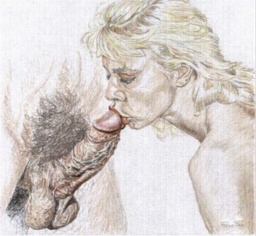 поцелуй, рисунок секса 