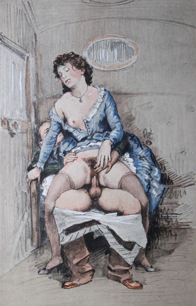 секс барышни в голубом платье сидя на коленях мужчины