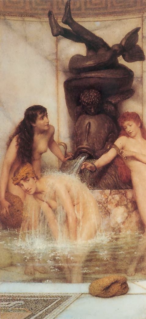 Купание в фонтане, эротика и порно в рисунках