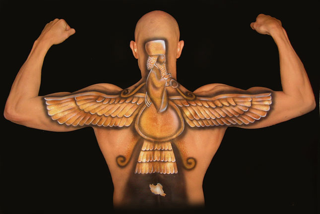 Крылатый пророк.   фото бодиарта, body art