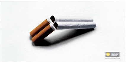 двустволка из сигарет - и весь вред курения проносится перед вашим внутренним взором, кошмарная реклама 10