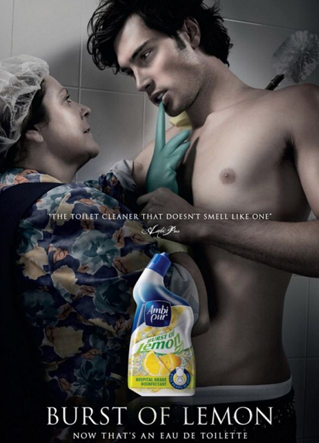 очиститель туалета с запахом не таким как у других. пример смешной рекламы и креатива