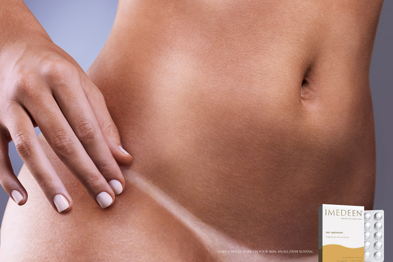 голый живот девушки с полоской от трусиков, реклама с обнаженным телом фото 7