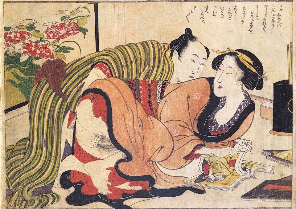 илююстрация к соннику по фен-шуй - китайская гравюра с изображением прелюбодеяния