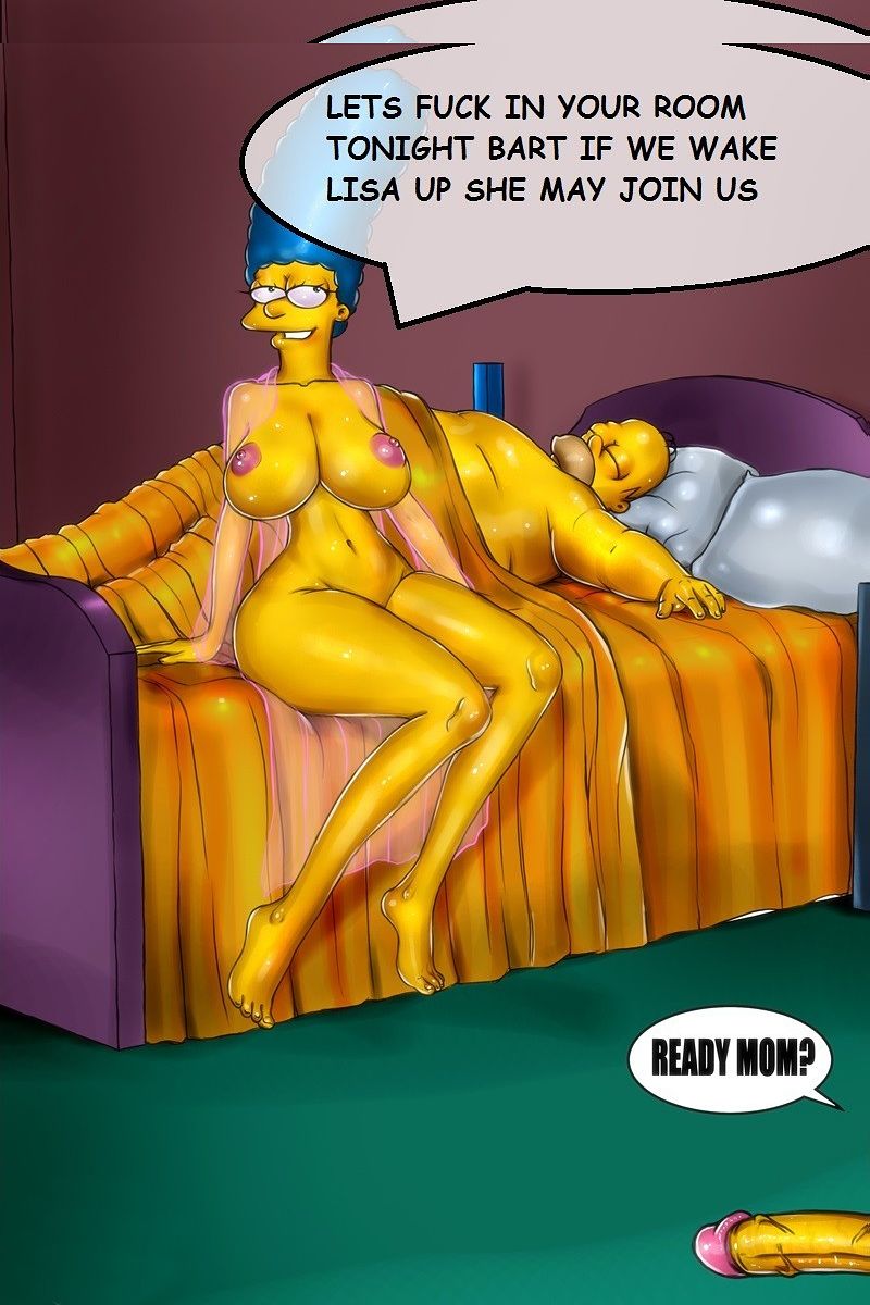 пьяный Гомер Симпсон спит пока его жена развлекается с другим, рисунок Гомер Симпсон порно