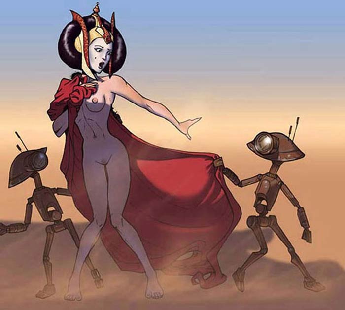дроиды раздели принцессу в пустыне. Звездные войны порно картинка 03