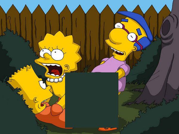 Лиза кричит от боли когда Барт с Милхаусом входят в нее с двойным проникновением