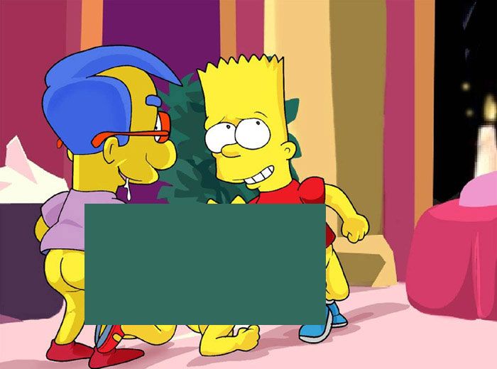 Барт и Милхаус трахают Лизу с двух сторон