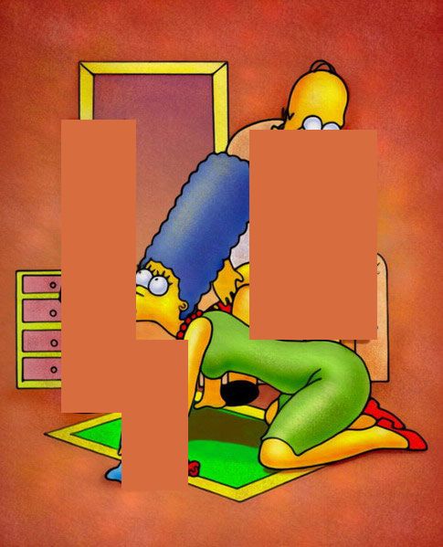 семейный секс Симпоснов, Гомер трахает Лизу а Барт трахает маму в рот