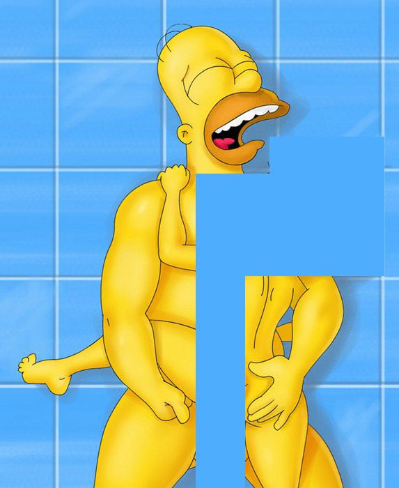 Гомер насаживает Лизу на свой член стоя в ванной