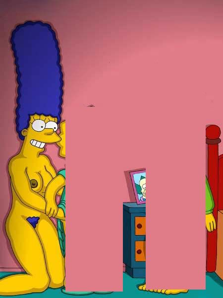 Мардж Симпсон голая с волосатым лобком учит своих детей сексу