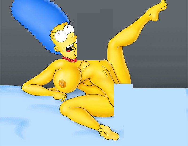 Барт трахает Мардж положив ее большие сиськи себе на плечи, эротика Мардж Симпсон 02
