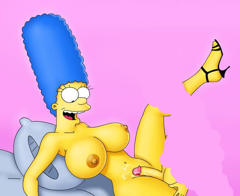 Барт Симпсон обляпал спермой живот Мардж оттрахав ее в офицерской позе секса, эротика Мардж Симпсон 09