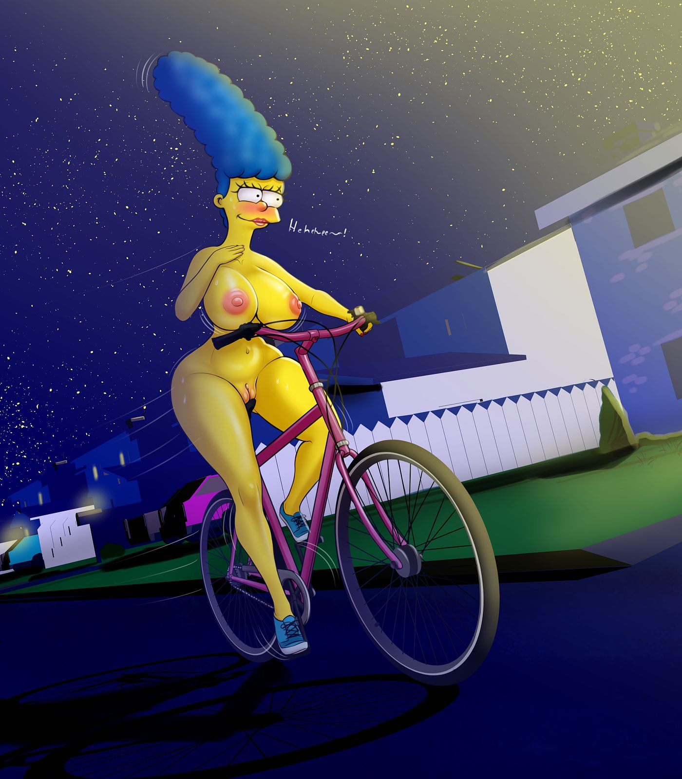 голая Мардж Симпсон на велосипеде, голая Мардж Симпсон 13