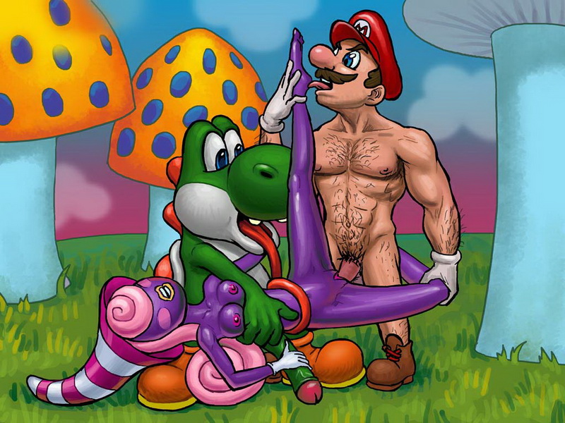 Марио в сексе с монстрами. Марио порно картинка 08