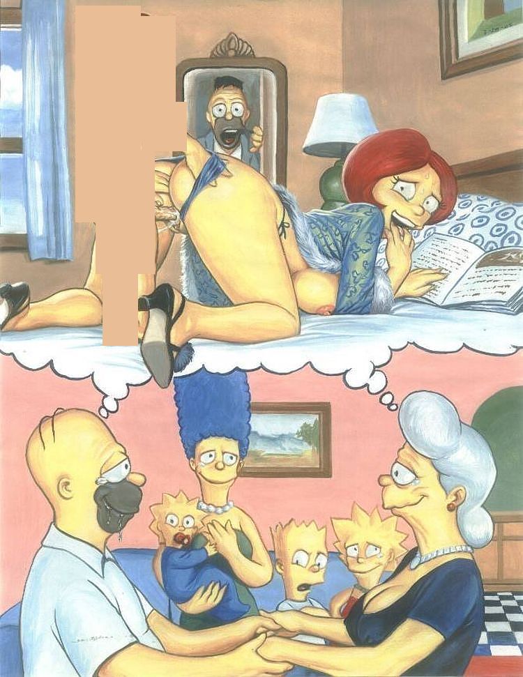 Симпсоны эротика, приятные воспоминания Гомера Симпсона и его мамы во время семейной встречи