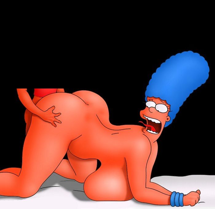 Симпсоны эротика, Мардж Симпсон громко стонет когда молодой человек Барт вставляет свой пенис в ее тесный анус