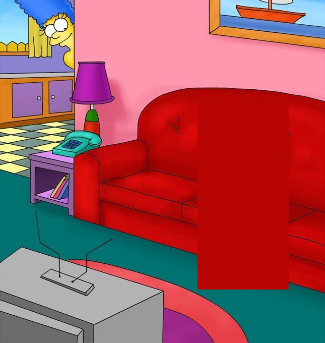 Симпсоны эротика, Мардж Симпсон поглядывает за Бартом смотрящим порнуху по телевизору