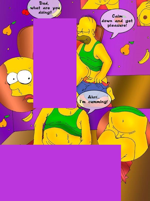 Симпсоны эротика, Гомер Симпсон трахает своего сына Барта в анус