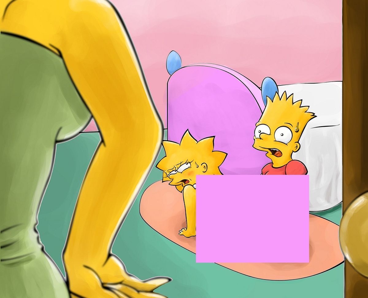 Мардж застает Барта и Лизу Симпсон натягивающимися как кролики на полу спальни