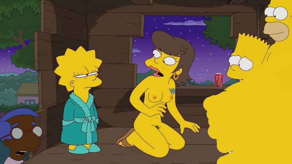 Лиза с Милхаусом залезли в домик на дереве, но оказалось что место уже занято соседкой и Бартом с Гомером Симпсоном