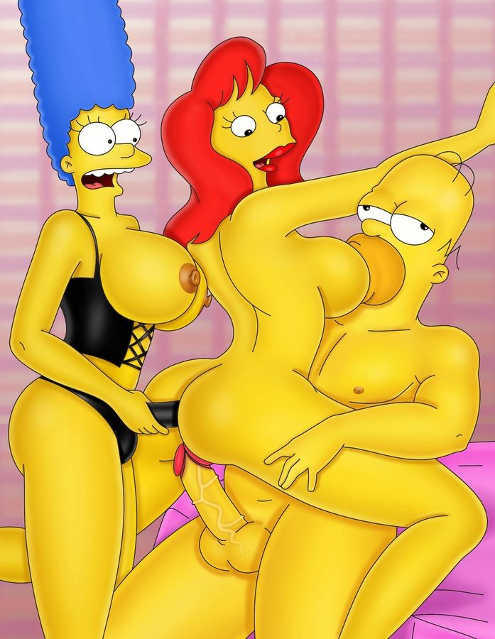 Симпсоны эротика, групповой секс Симпсонов с Эдной Крабаппл 