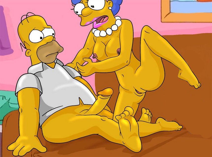 Симпсоны эротика, Барт снизу наблюдает как его мама усаживается на член его папы  