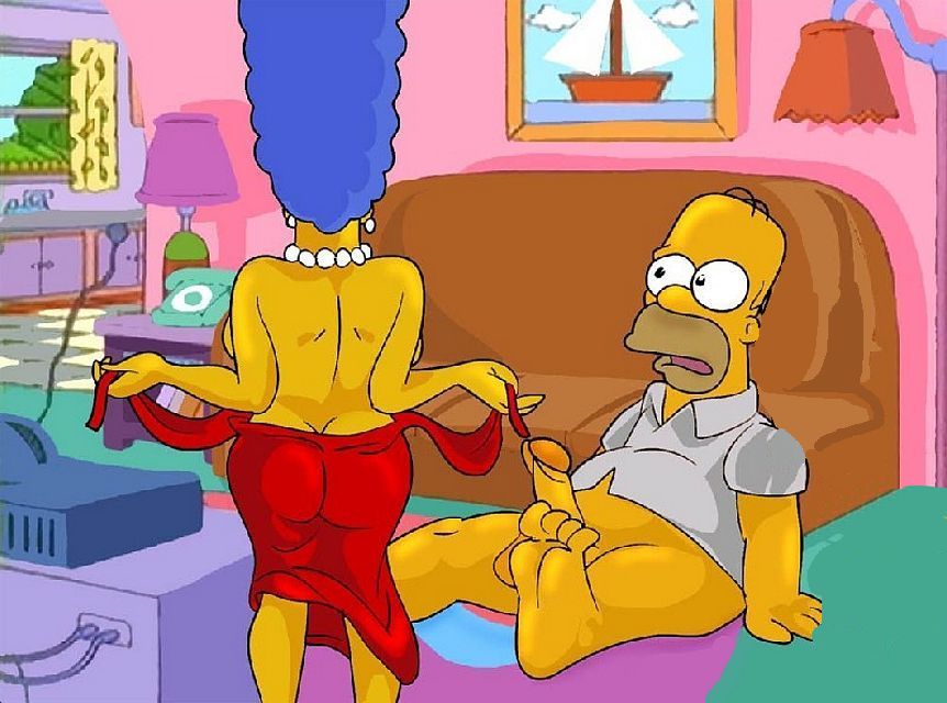 Симпсоны эротика, Мардж раздевается перед Гомером и Бартом  