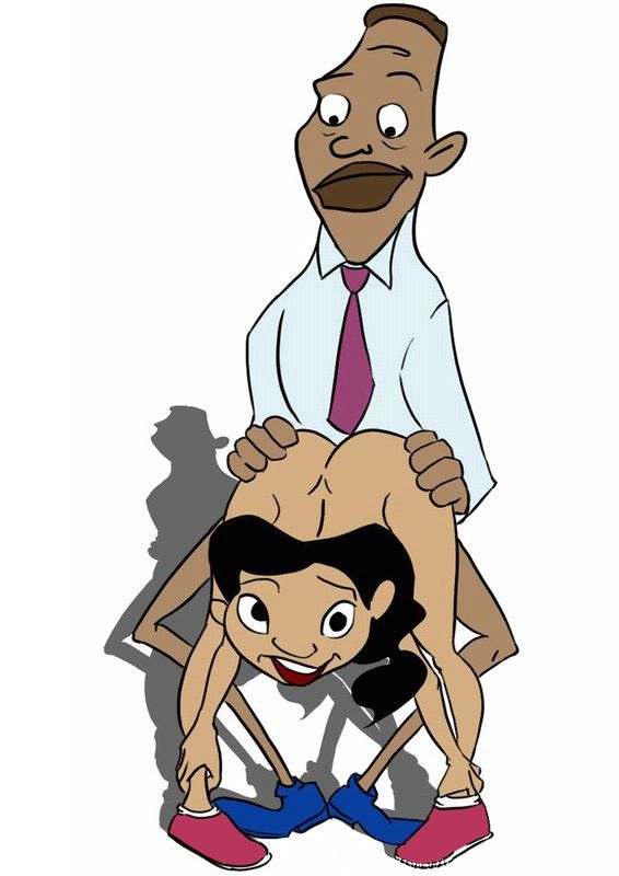 Оскар Прауд, отец Пенни из мультфильма гордая семья натягиввает мультяшку сзади раком