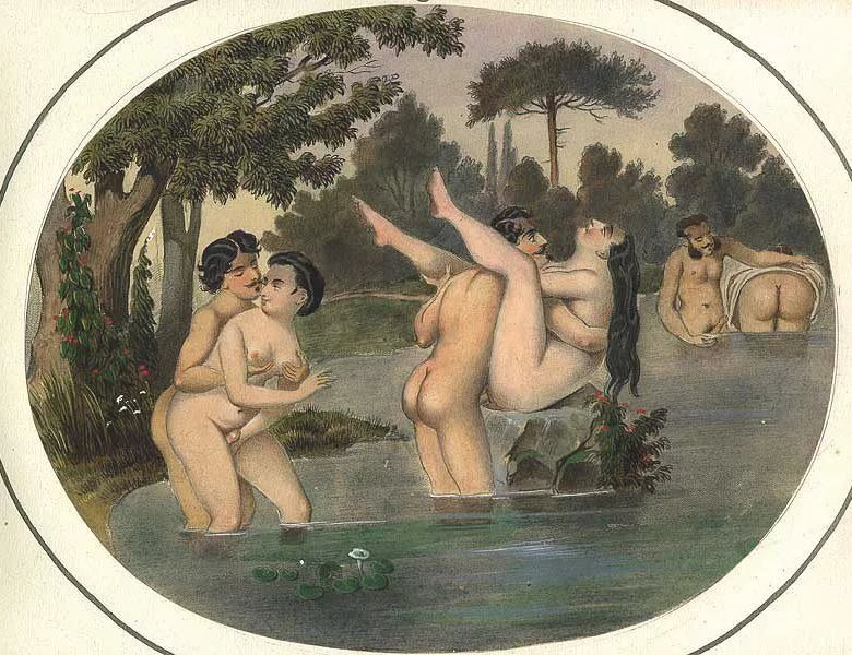 купание гусар, картинка эротической графики