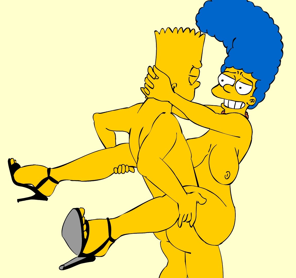секс взрослого Барта и его мамы на весу, новые порно Симпсоны рисунок 11