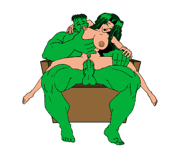 секс с зеленым монстром. эротическая анимационная картинка, порно прикол, прикольная гиф