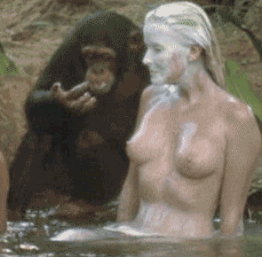 секс с обезьяной. эротическая анимационная картинка, порно прикол, прикольная гиф