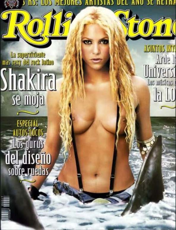 фото на обложке журнала Шакира топлесс фото