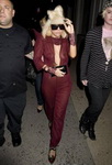 Леди Гага без белья и трусов в прозрачном костюмчике фото 15